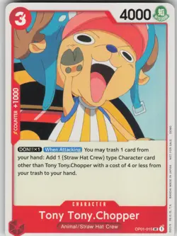 One Piece TCG Tony Tony.Chopper (015) UC One Piece Demo Deck Cards OP01-015 - Image 1