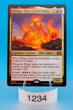 MTG Phlage, Titan of Fire's Fury Modern Horizons 3 Regular #197 - Image 1