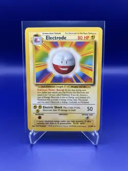 Pokemon TCG Electrode 21/102 Base Set Unlimited Rare English LP - Image 1