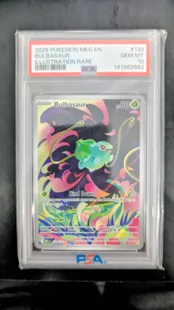 PSA 10 - Pokemon TCG - Bulbasaur 133/132 MEG EN-Mega Evolution Illustration Rare - Image 1