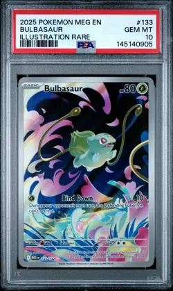 2025 POKEMON MEG EN-MEGA EVOLUTION #133 BULBASAUR ILLUSTRATION RARE PSA 10 - Image 1