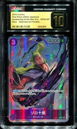 PRISTINE CGC 10 Zoro-Juurou OP05-067 Awakening of the New Era Rare 2023 JP One P - Image 1