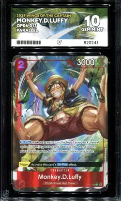 ACE 10 Monkey D Luffy Alt Art OP06-013 Wings of Captain One Piece English Card - Image 1