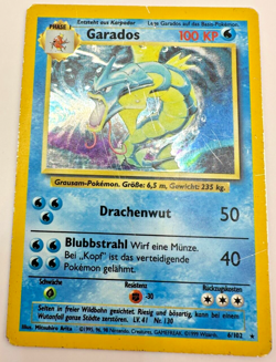 Pokemon Karte TCG Garados 6/102 Basis Set Holo Vintage Rare GD Deutsch - Image 1