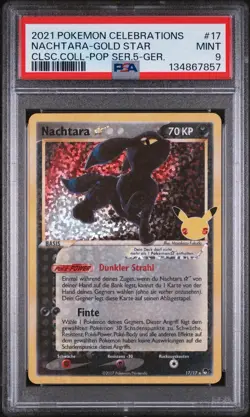 Pokemon PSA 9 Nachtara Goldstar Celebrations Umbreon 25th Anniversary BGS CGC - Image 1