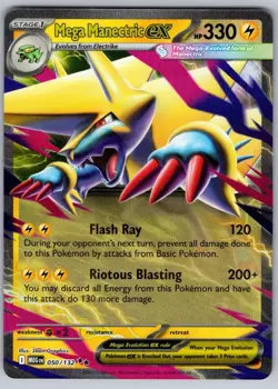 Mega Manectric ex 050/132 Double Rare Pokemon Mega Evolution NM Freshly Pulled - Image 1