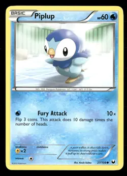 Piplup 27/108 Common Dark Explorers Pokemon Lightly Played - Image 1