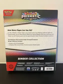 Pokemon TCG Scarlet & Violet Prismatic Evolutions Binder Collection Box Sealed - Image 2