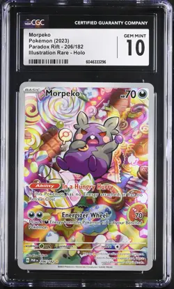 MORPEKO Paradox Rift Illustration Rare #206 CGC 10 Pokemon [Nostalgium] - Image 1