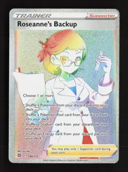 Roseanne's Backup 180/172 Rainbow Rare Brilliant Stars Pokemon Near Mint - Image 1