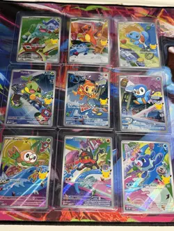 Pokemon First Partner Illustration Series 1 Complete Set 9 Promo Cards NM MEP - Image 1