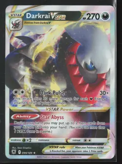 Darkrai VSTAR Ultra Rare SWSH10: Astral Radiance 099/189 NM Pokemon Card - Image 1