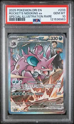 Pokemon Team Rocket's Nidoking EX Destined Rivals 233/182 PSA 10 - Image 1