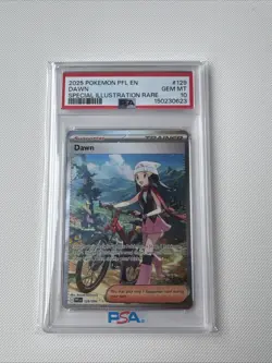 2025 POKEMON PFL EN-PHANTASMAL FLAMES #129 DAWN SPECIAL ILLUSTRATION RARE PSA 10 - Image 1