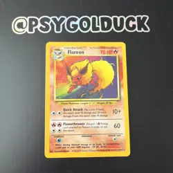 Pokemon Flareon 3/64 Holo Rare Jungle Set No Symbol ERROR Misprint NM B4 - Image 1