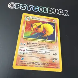 Pokemon Flareon 3/64 Holo Rare Jungle Set No Symbol ERROR Misprint NM B4 - Image 2
