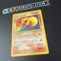 Pokemon Flareon 3/64 Holo Rare Jungle Set No Symbol ERROR Misprint NM B4 - Image 3