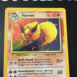 Pokemon Flareon 3/64 Holo Rare Jungle Set No Symbol ERROR Misprint NM B4 - Image 4
