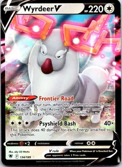 Wyrdeer V 134/189 SWSH10: Astral Radiance Pokemon - Ultra Rare NM Holo - Image 1