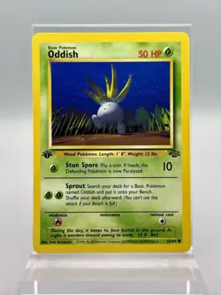Oddish 1st Edition 58/64 Jungle MP - Pokemon TCG Card Common - Image 1