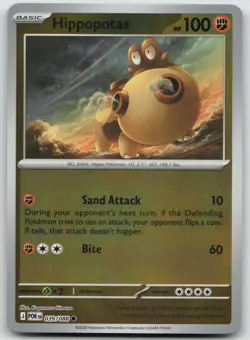 Hippopotas 039/088 Perfect Order Pokemon Reverse Holo NM Common - Image 1