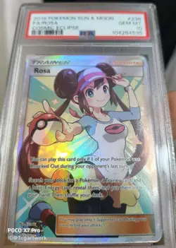 PSA 10 Graded Cosmic Eclipse 236/236 Rosa Full Art Trainer Pokemon Card - Image 2