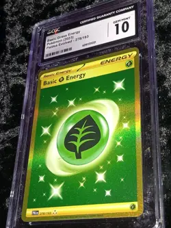 2023 Pokemon Paldea Evolved Basic Grass Energy 278 Gold Hyper Rare CGC 10 GEM MT - Image 3