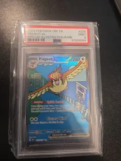 2023 POKEMON OBF EN-OBSIDIAN FLAMES SPECIAL ILLUSTRATION RARE PIDGEOT EX PSA 9 - Image 1