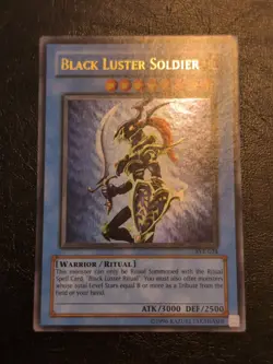Yu-Gi-Oh! ULTRA RARE CARD BLACK LUSTER SOLDIER + RITUAL SYE-024 NM/VLP - Image 2