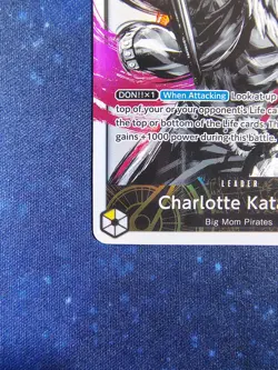 One Piece TCG Charlotte Katakuri OP03-099 Alternate Art Leader English - Image 2
