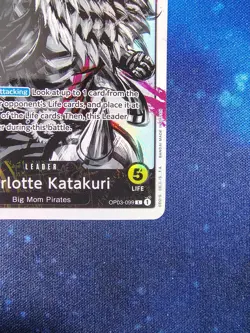 One Piece TCG Charlotte Katakuri OP03-099 Alternate Art Leader English - Image 3