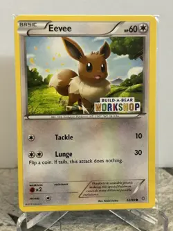 Pokemon Eevee 63/98 Build a Bear Workshop Stamp Promo Card - SEALED - Image 1