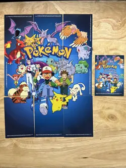 1999 Pokemon TV Animation Series 1 Complete Puzzle Set of 9 Cards & Checklist - Image 1