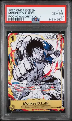 2025 ONE PIECE OP10-111 PREMIUM CARD COLLECTION VOL 1 MONKEY D LUFFY PSA 10 - Image 1