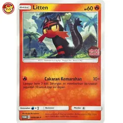 Litten Promo 059/SM-P Choki-Choki Stamp Pokemon Indonesia - Image 1