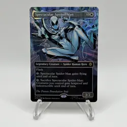 SPECTACULAR SPIDER-MAN SPM MTG MAGIC THE GATHERING 0241 BORDERLESS TEXTURED FOIL - Image 1