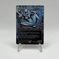 SPECTACULAR SPIDER-MAN SPM MTG MAGIC THE GATHERING 0241 BORDERLESS TEXTURED FOIL - Image 2