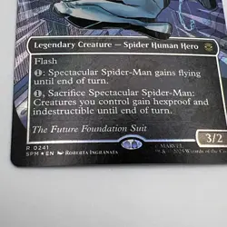 SPECTACULAR SPIDER-MAN SPM MTG MAGIC THE GATHERING 0241 BORDERLESS TEXTURED FOIL - Image 4