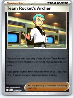 Team Rocket's Archer 201/217 Uncommon Ascended Heroes Pokemon Reverse Holo NM - Image 1