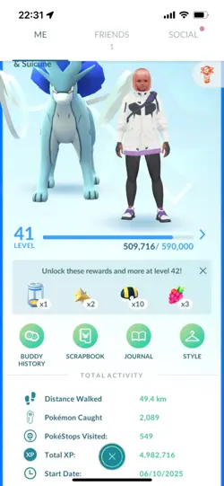 Pokemon Go (Stage 41 ) Shiny Legendary Suicune ( 8 Shinys ) - Image 1