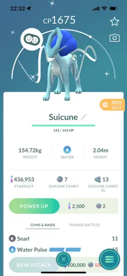 Pokemon Go (Stage 41 ) Shiny Legendary Suicune ( 8 Shinys ) - Image 2