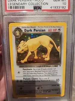 2002 POKEMON LEGENDARY COLLECTION DARK PERSIAN #6 HOLO PSA 10 GEM MINT - Image 4