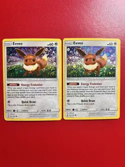 EEVEE 101/149 GENERAL MILLS PROMO SM FORBIDDEN LIGHT POKEMON HOLO 2 CARDS - NM - Image 1