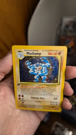 Wizards Pokemon TCG Machamp 8/102 Base Set 1st Edition Holo Rare EN 100HP - Image 2