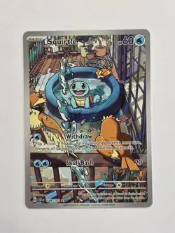 Squirtle 148/142 Stellar Crown Illustration Rare Holo Pokemon Card - Near Mint - Image 1