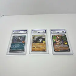Pokemon Lot Of 3 Graded Slabs. Celebrations And Halloween Edition - Image 1