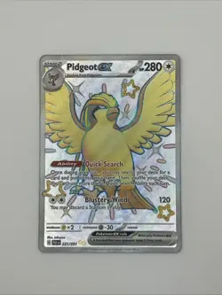 Pokemon TCG Pidgeot EX 221/091 Paldean Fates NM/Mint Condition - Image 1