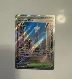 Pokemon TCG Lumiose City POR 111/088 Trainer Stadium Full Art Holo Rare - Image 1
