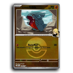 Cynthia's Gible (Poke Ball) 109/217 Ascended Heroes Pokemon Reverse Holo NM - Image 1