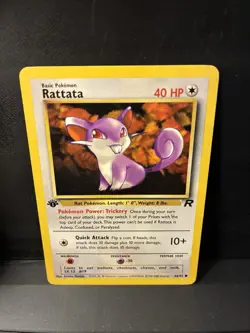 Pokemon TCG Rattata 1st Edition Team Rocket 66/82 LP - Image 1